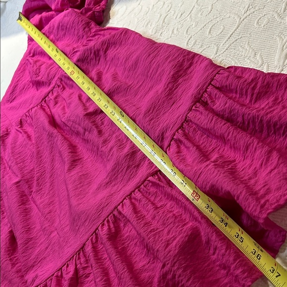 Nine West Fuchsia Mini Dress. 2X. Smocked back. - Picture 8 of 11
